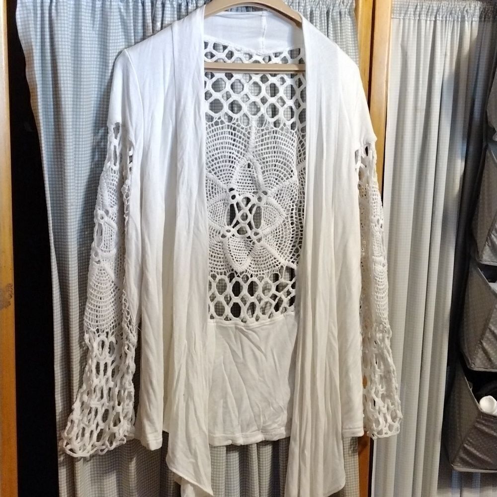 Rayon lace cardigan
